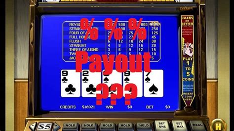 jacks or better video poker payouts